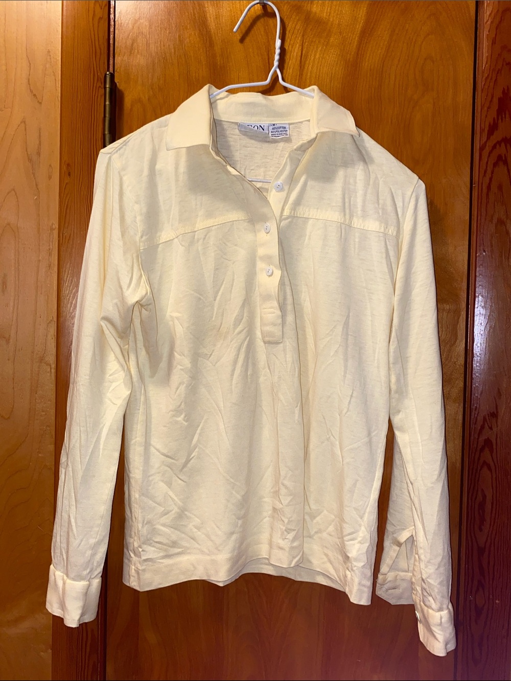 Leon Levin Pale Yellow Polo - Classic Button-Front